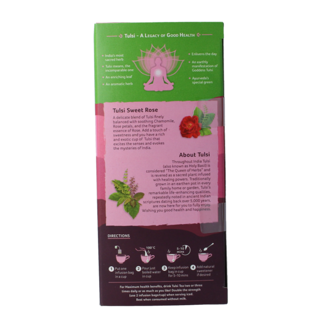 Tulsi Sweet Rose Organic Tea 25 Bags
