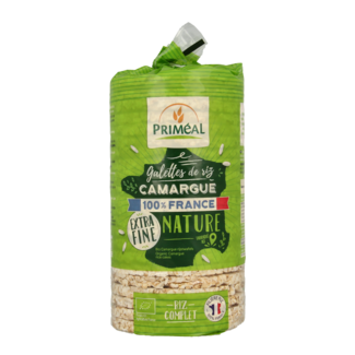 Primeal Tortitas de arroz extra finas Camargue bio 130 gramos