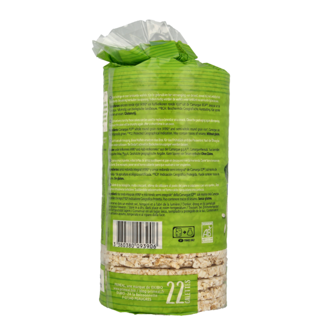 Rijstwafels extra dun Camargue bio 130 Gram