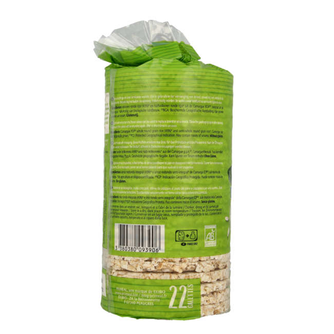 Tortitas de arroz extra finas Camargue bio 130 gramos
