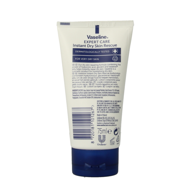 Body lotion instant dry skin rescue 75 Millilitres