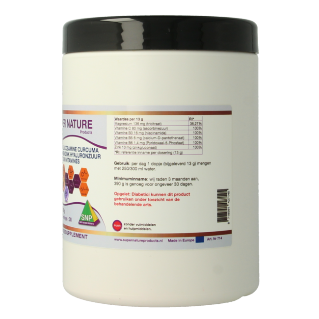 Collageen glucosamine curcuma magnesium MSM 390 Gram