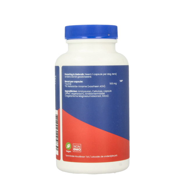 Taurina 500mg 120 cápsulas vegetales