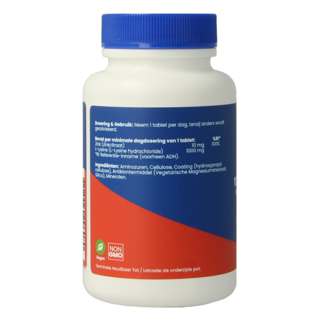 L-Lysine 1000mg with Zinc 60 Tablets