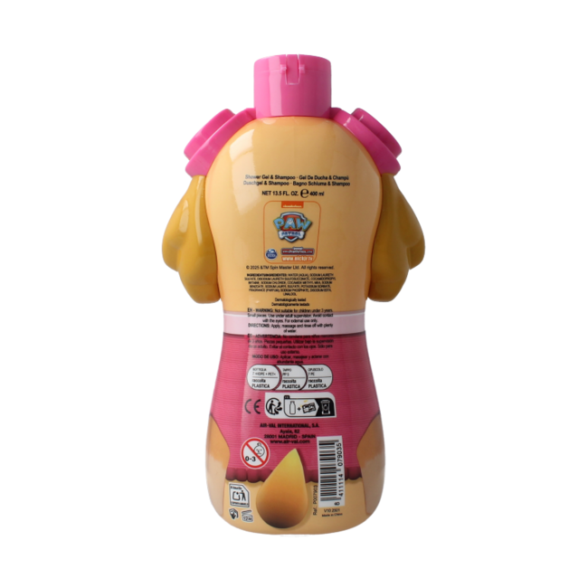 Paw Patrol shower gel Skye 2D 400 millilitres