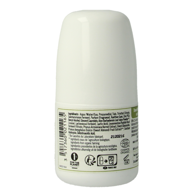Déodorant roll-on peaux sèches/sensibles bio 50 ml