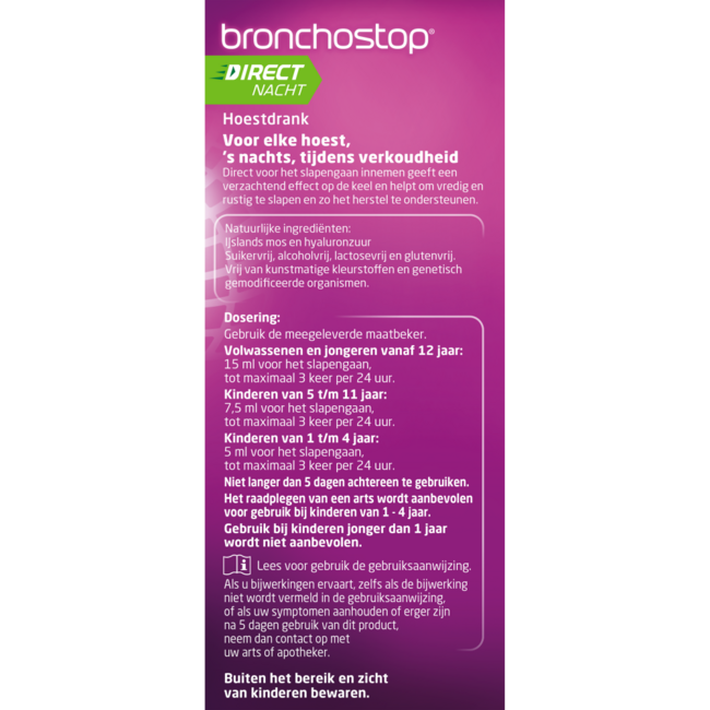 Hoestdrank direct nacht 5 in 1 120 Milliliter