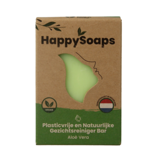 Happysoaps Gezichtsreiniger bar aloe vera 70 Gram