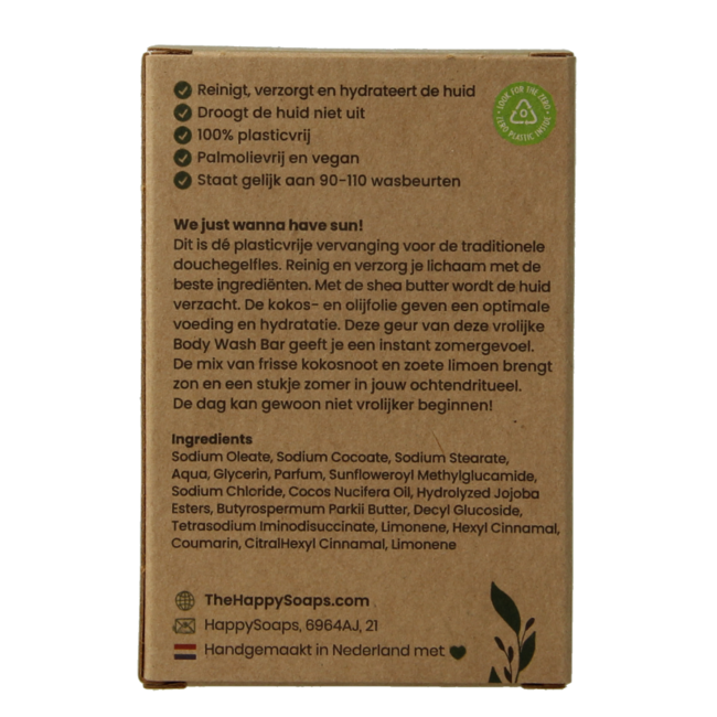 Body bar kokosnoot & limoen 100 Gram