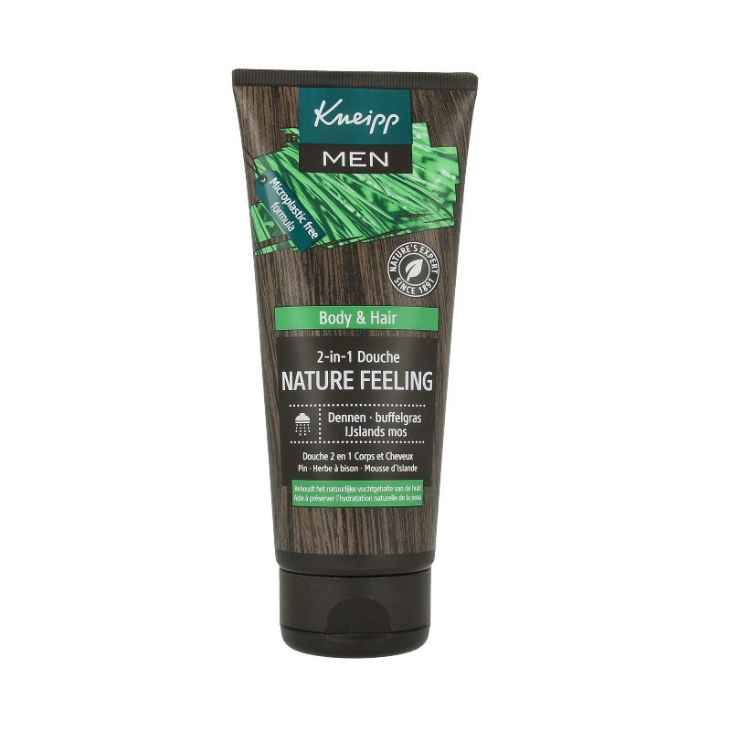 Kneipp Gel de ducha 2 en 1 para cuerpo y cabello para hombre Nature Feeling 200 mililitros