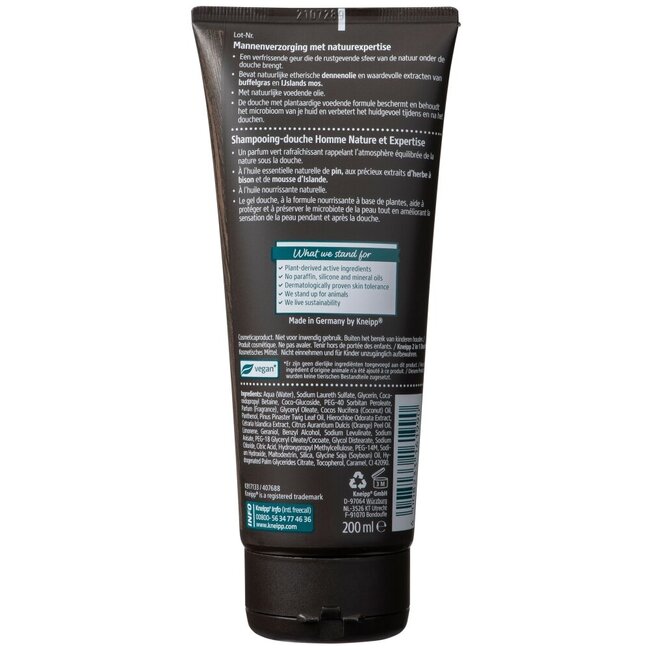 Men body & hair 2-in-1 shower nature feeling 200 Millilitres