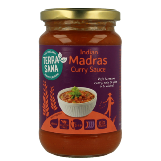 TerraSana Salsa Curry Madras Bio 350 Grammi