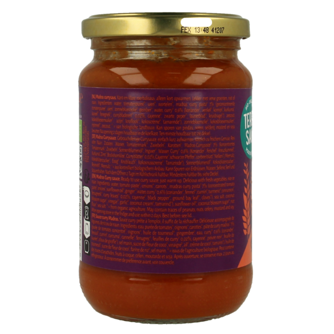 Organic Madras curry sauce 350 Gram