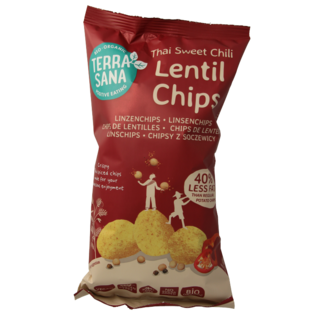 TerraSana Lentil chips Thai sweet chili organic 75 Gram