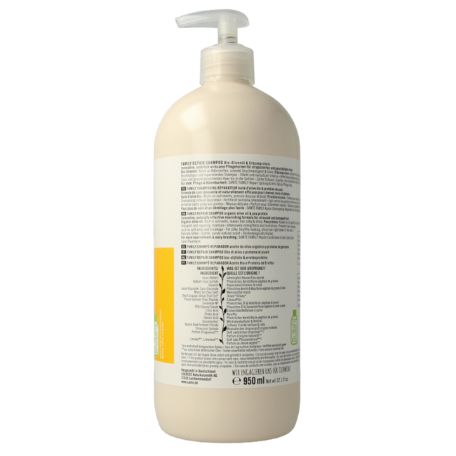Family shampoo repair olive & pea protein 950 Millilitres