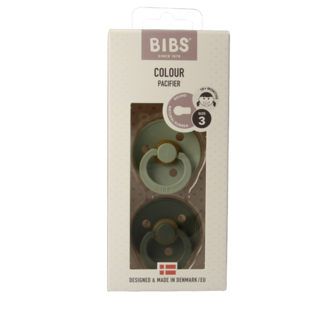 Bibs Fopspeen maat 3 sage/hunter green 2 pack 2 Stuks