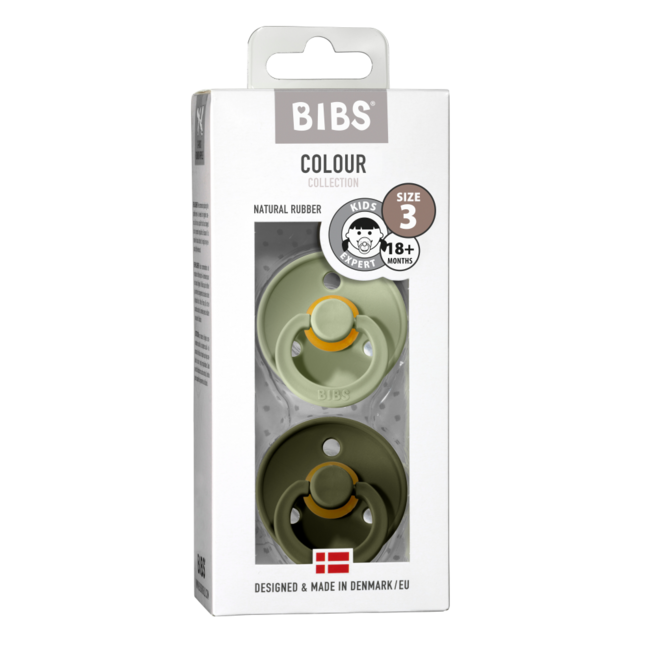 Sucette BIBS taille 3 sage/hunter green lot de 2