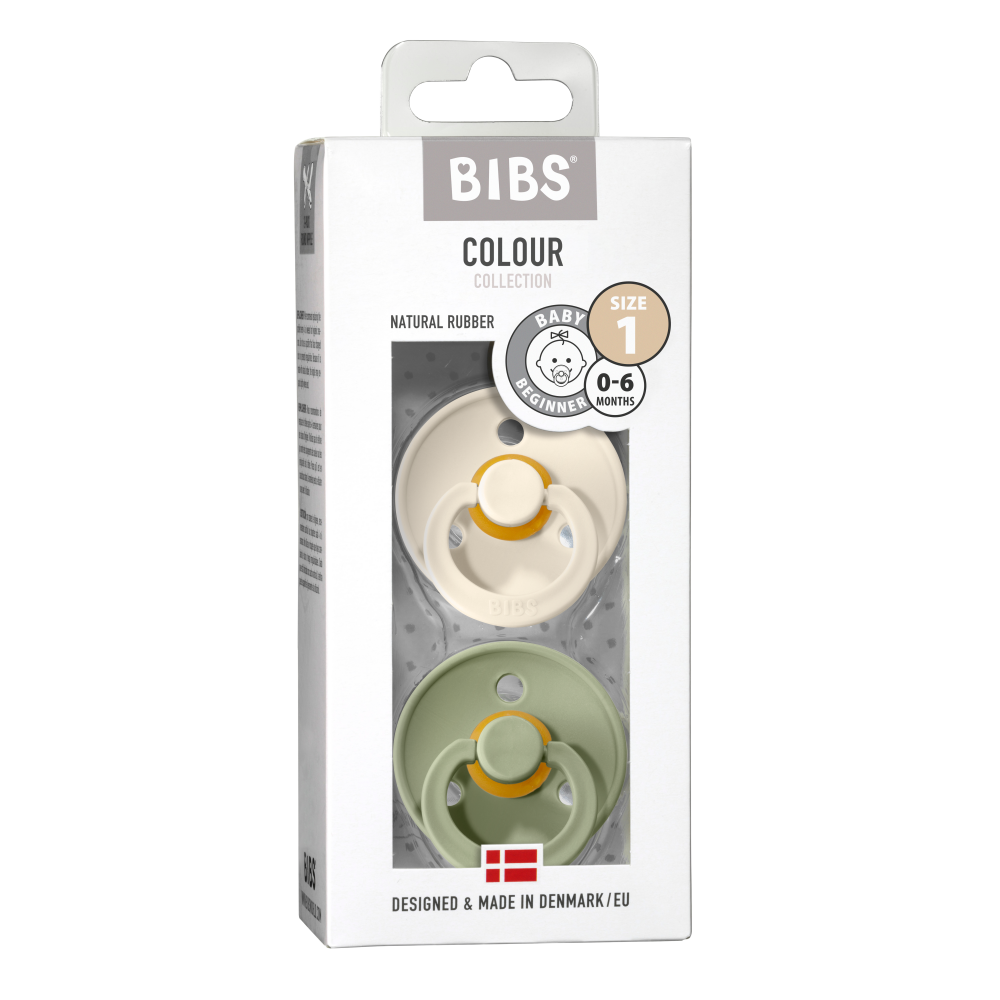 Fopspeen maat 1 ivory/sage 2 pack 2 Stuks