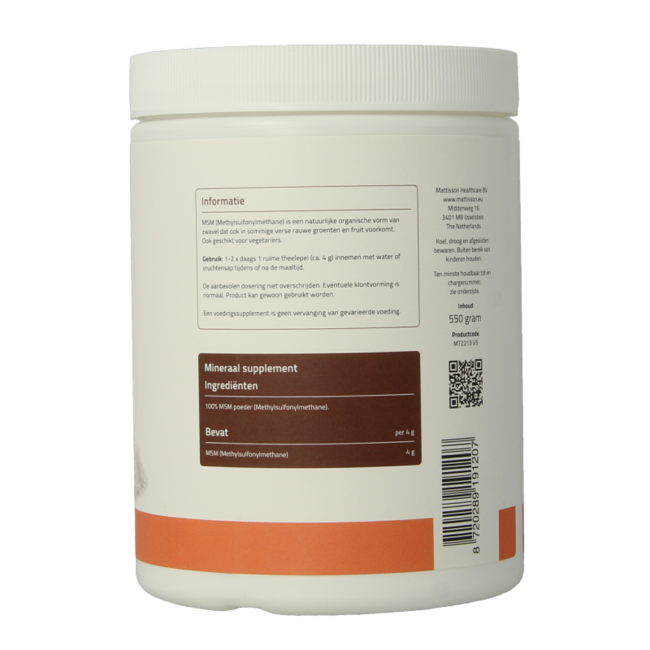 MSM Pulver vegan 550 Gramm