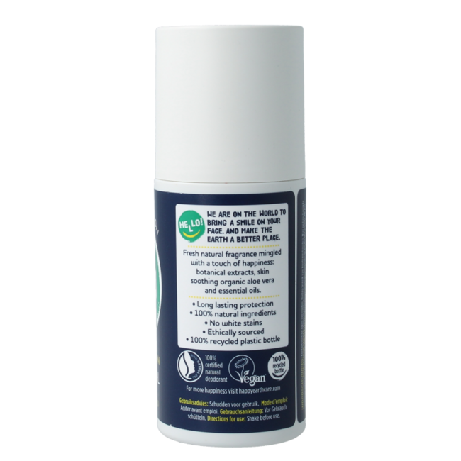 Happy Earth Pure Deodorant Roll-on Men Protect 75 Milliliter