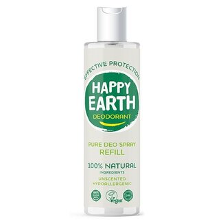Happy Earth Recarga de desodorante en spray puro sin perfume 300 mililitros
