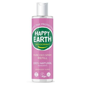 Happy Earth Pure Deodorant Spray Lavendel Ylang Nachfüllung 300 Milliliter