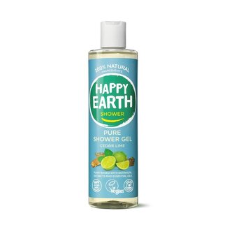 Happy Earth Pure showergel cedar lime 300 Milliliter