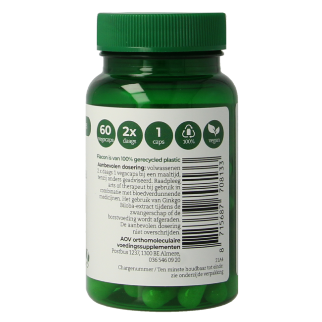 813 Extracto de Ginkgo biloba 60 Cápsulas vegetarianas