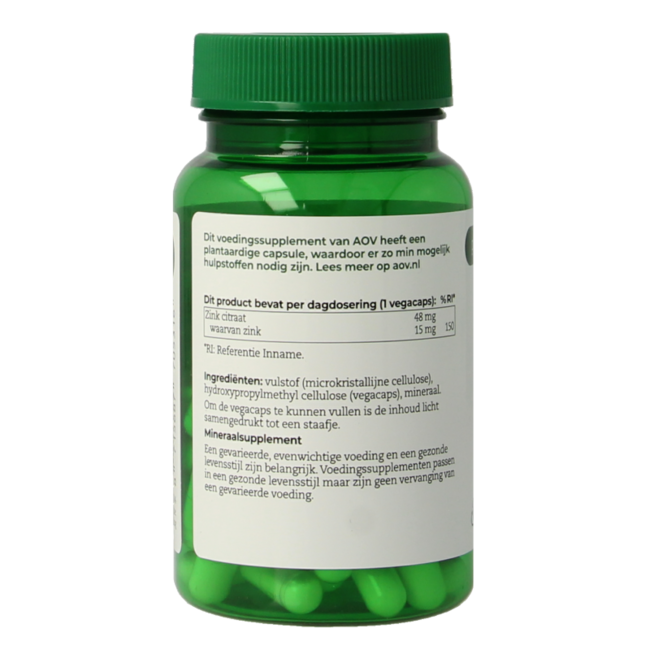 531 Citrato de zinc 15mg 60 Cápsulas vegetarianas