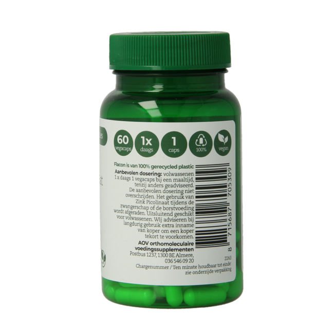 530 Picolinato de zinc 60 Cápsulas vegetarianas