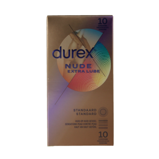 Durex Nude Kondome mit extra Gleitmittel, 10 Stück