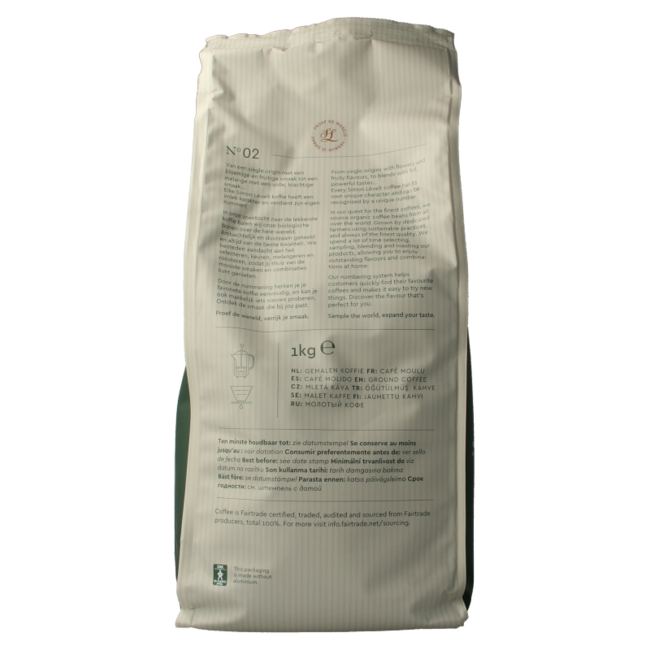 Forte superior blend gemalen koffie bio 1 Kilogram