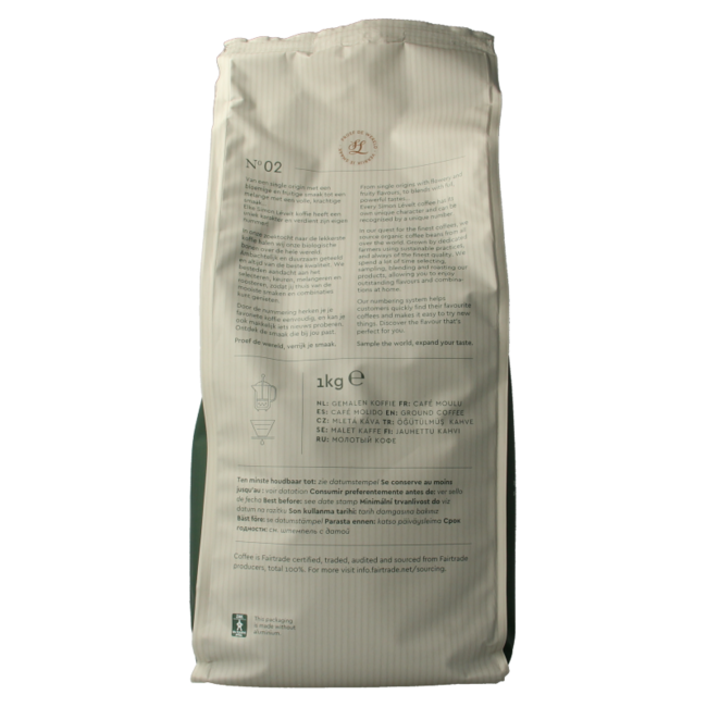 Forte superior blend ground coffee organic 1 Kilogram