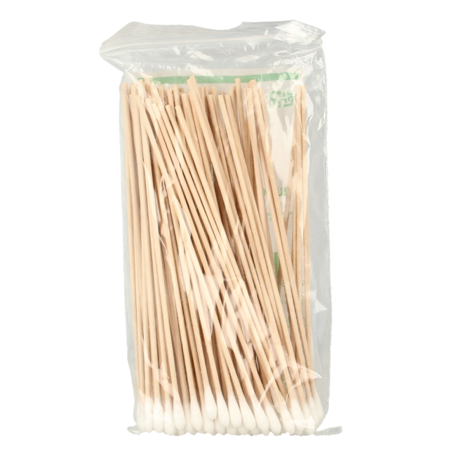 Patyczek higieniczny z małą końcówką, drewniany, 15 cm, 100 sztuk