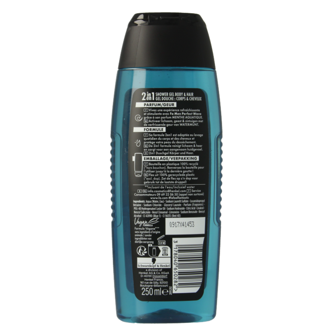 Gel douche homme Perfect Wave 250 ml