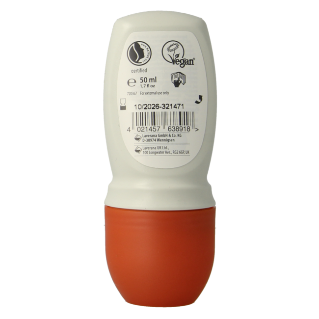 Deodorante roll-on naturale e forte bio 50 Millilitri