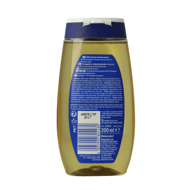 Natural shower oil nourishing 200 Millilitres