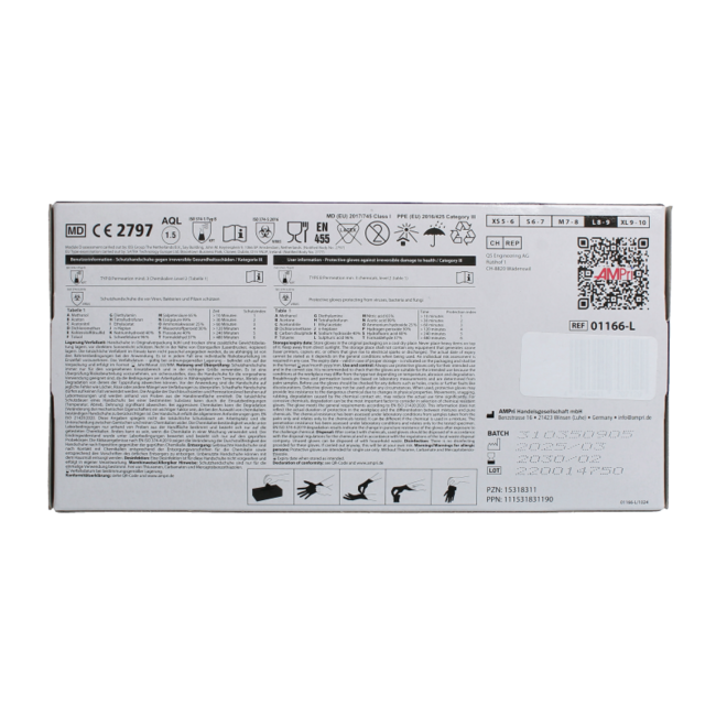 Nitriel onderzoekhandschoen poedervrij L blauw 100 Stuks