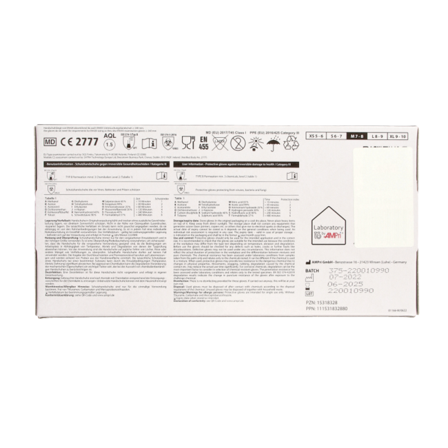 Nitriel onderzoekhandschoen poedervrij M blauw 100 Stuks