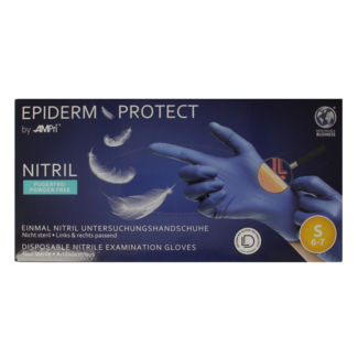 Epiderm Protect Gants d'examen en nitrile non poudrés S bleu 100 pièces