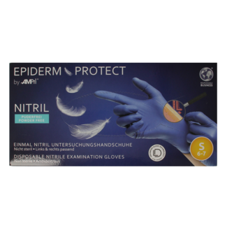 Epiderm Protect Guante de examen de nitrilo sin polvo S azul 100 unidades