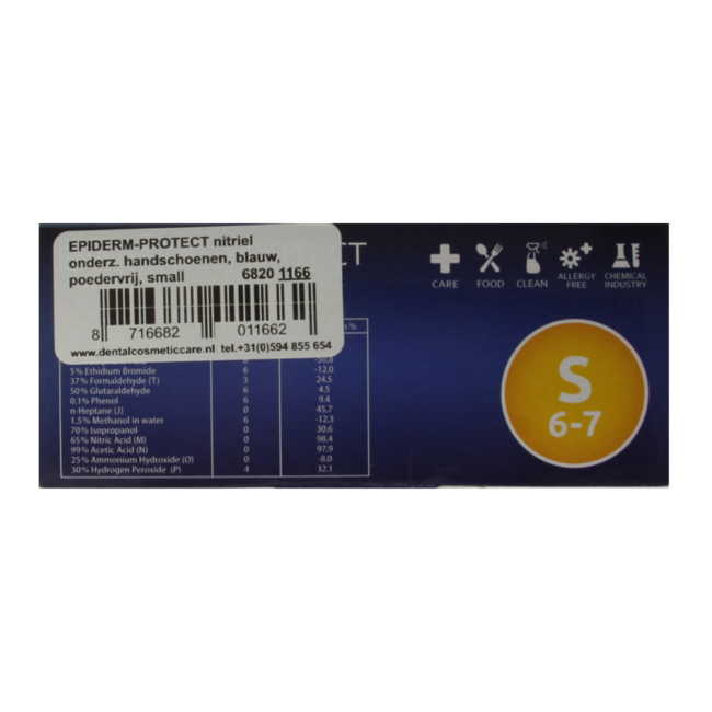 Nitrile examination gloves powder-free S blue 100 pieces