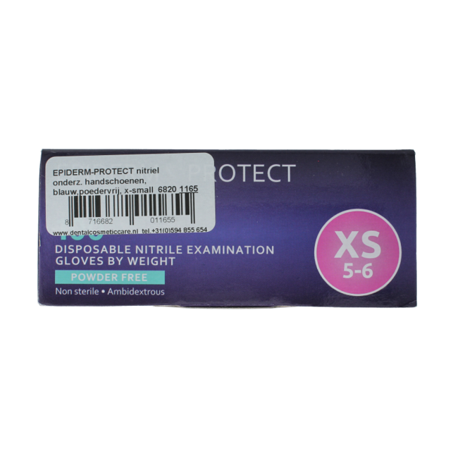 Rękawice nitrylowe diagnostyczne bezpudrowe XS niebieskie, 100 sztuk