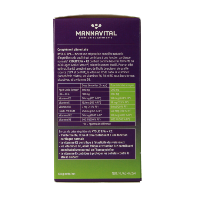 Kyolic EPA & K2 80 Cápsulas