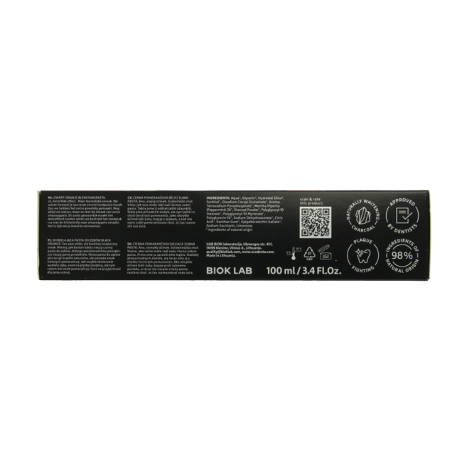 Dentifrice blanchissant charbon et orange 100 ml