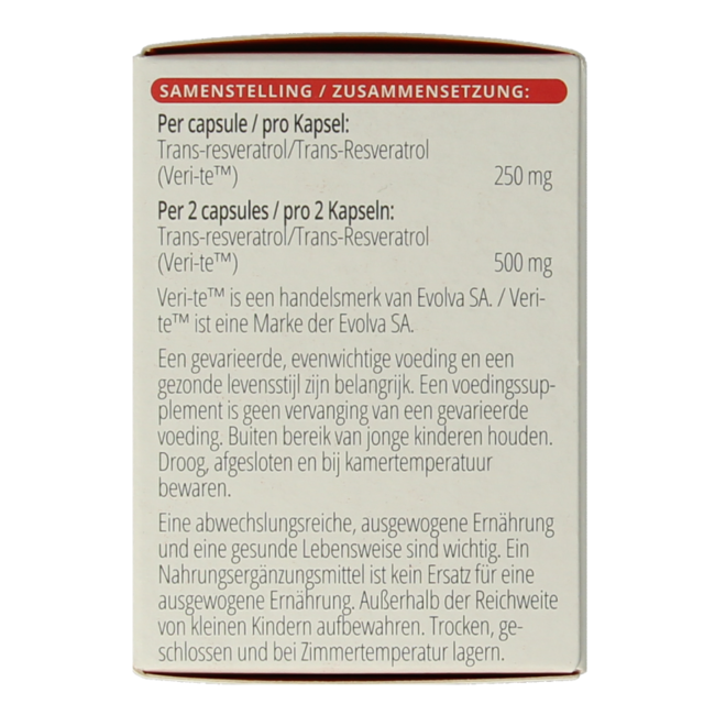 Resveratrol-VT 60 gélules