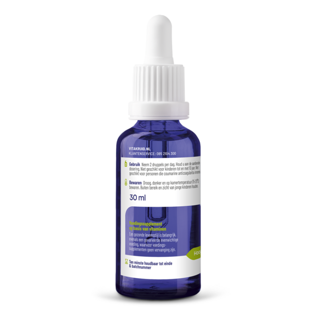 Vitamina D3 y K2 (MenaQ7) con pipeta de goteo 30 mililitros