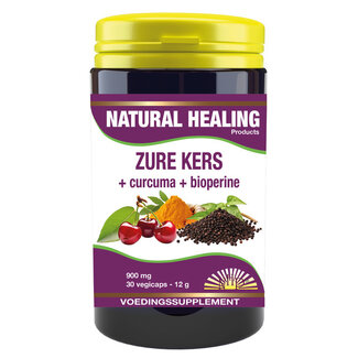 NHP Zure kers/curcuma/piper nigrum 30 Vegetarische capsules