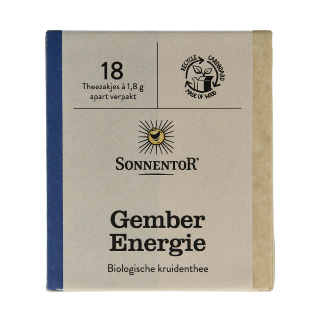 Ginger energy tea organic 18 bags