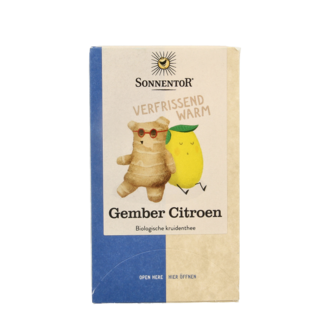 Sonnentor Té de jengibre y limón bio 18 bolsitas